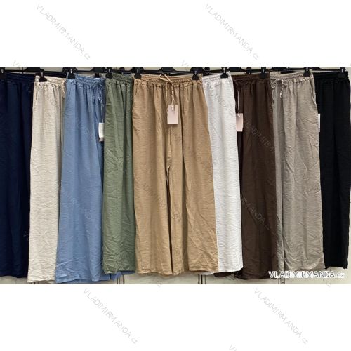 Women's long summer trousers, oversized (42/44 ONE SIZE) ITALIAN FASHION IMC25292