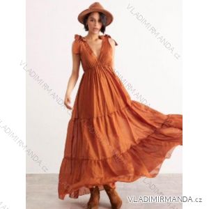 Women's Elegant Belt Long Sleeve Dress (S/M ONE SIZE) ITALIAN FASHION IMM23UN6139