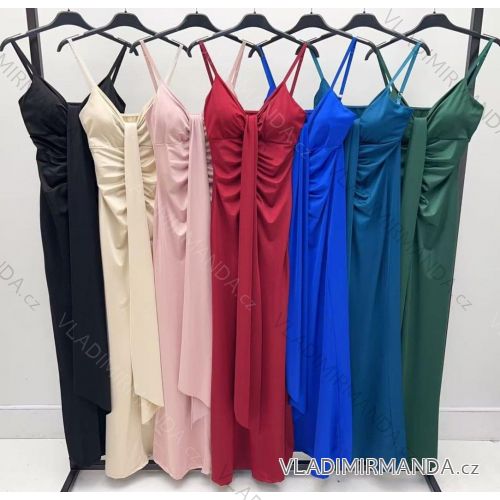 Women's Elegant Belt Long Sleeve Dress (S/M ONE SIZE) ITALIAN FASHION IMM23UN6139