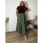 Sukně dlouhá dámské LADY (46/48/50 ONE SIZE) ITALSKÁ MÓDA IM424423/DUR khaki 48/50