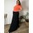 Women's 3/4 long sleeve shirt dress (XS/S/M ONE SIZE) ITALIAN FASHION IMD25030 54/56/58 black