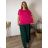 Klassisches Kurzarmkleid Damen (uni s-l) ITALIENISCHES MODA IMC20206 -   schwarz -   2XL/3XL