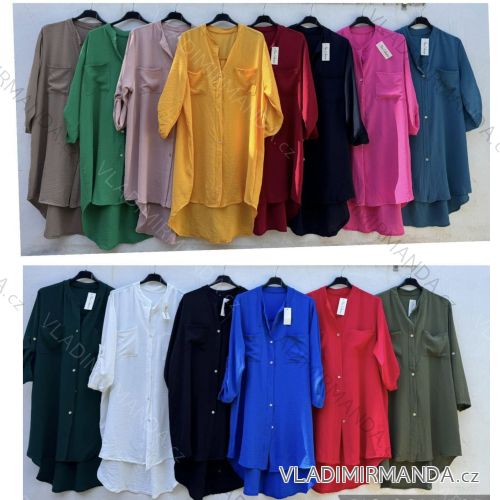 Übergroßes Langarmhemd für Damen (52/54/56 Einheitsgröße) ITALIAN FASHION IMD25139