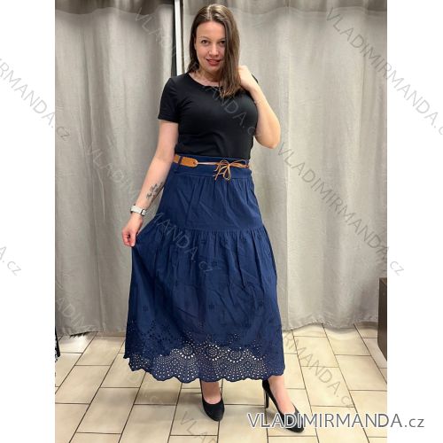 Sukně dlouhá s páskem dámská MERIL (S/M/L ONE SIZE) ITALSKÁ MÓDA IMSM25071