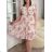 Women's short sleeve summer casual dress (S/M/L ONE SIZE) ITALIAN FASHION IMWGB25022