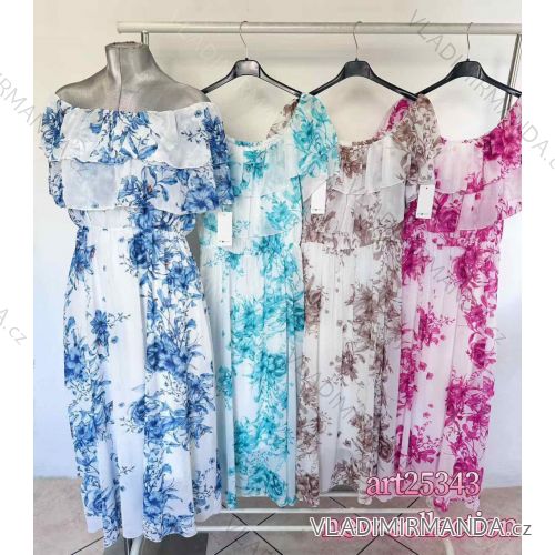 Women's short sleeve summer casual dress (S/M/L ONE SIZE) ITALIAN FASHION IMWGB25022