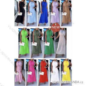 Long summer chiffon strappy dress for women (XS/S/M ONE SIZE) ITALIAN FASHION IMWB251247