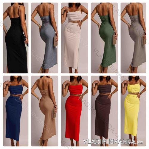 Šaty dlhé letné na ramienka dámske (XS/S/M ONE SIZE) TALIANSKA MÓDA IMWB251275