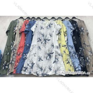 Women's short sleeve summer casual dress (S/M/L ONE SIZE) ITALIAN FASHION IMWGB25022
