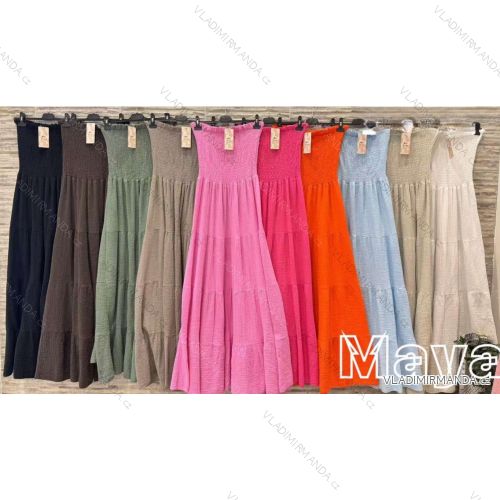 Women's Long Chiffon Short Sleeve Dress (S/M ONE SIZE) ITALIAN FASHION IMWGS231048