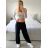 Kalhoty aladinky harémky dlouhé dámské (M/L ONE SIZE) ITALSKÁ MÓDA IMD22212/DUR černá