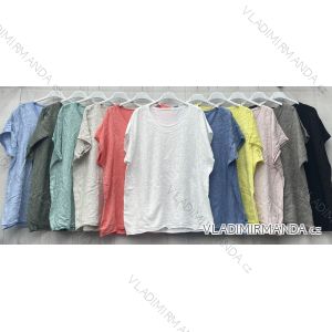 Tunika oversize krátký rukáv dámská nadrozměr (42/44/46 ONE SIZE) ITALSKÁ MÓDA IMWGL251305