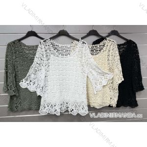 Tunika krajková 3/4 dlouhý rukáv dámská (XS/S/M ONE SIZE) ITALSKÁ MÓDA IMWGS251315