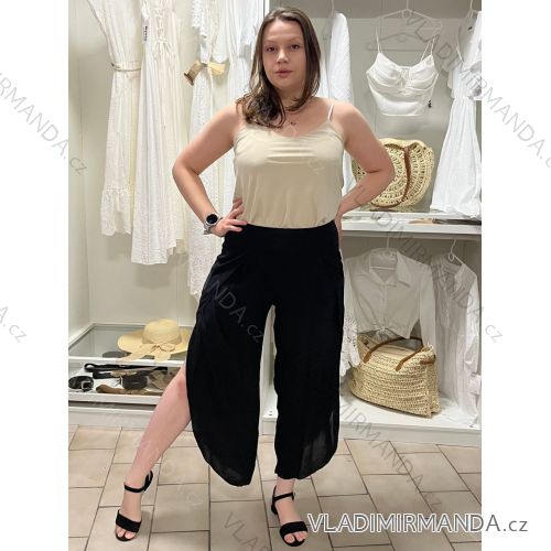 Kalhoty harémky aladinky letní dlouhé dámské JASMINA (S/M/L ONE SIZE) ITALSKÁ MÓDA IM424438