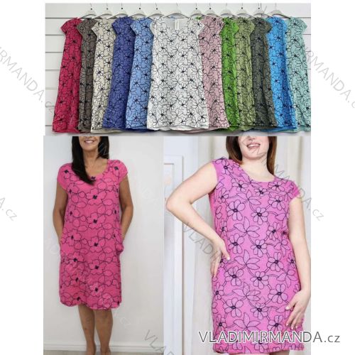 Short summer dress short sleeve women's oversized (M - 3XL ONE SIZE) ITALIAN FASHION IMWCL251069