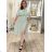 Women's long summer short sleeve dress (S/M/L ONE SIZE) ITALIAN FASHION IMC25197