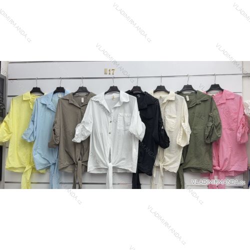 Košeľa 3/4 dlhý rukáv dámska (S/M/L ONE SIZE) TALIANSKA MÓDA IMWAH251350