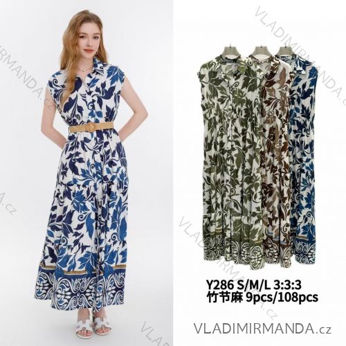 Šaty elegantní košilové dlouhý rukáv dámské (S/M ONE SIZE) ITALSKÁ MÓDA IMWY21734