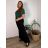 Kalhoty dlouhé oversize s páskem dámské nadrozměr SIMONE (46/48/50 ONE SIZE) ITALSKÁ MÓDA IMWDT25972/DU žlutá 46/48/50