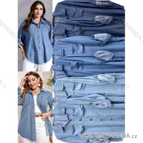 Women's Long Sleeve Shirt Dress (S/M ONE SIZE) ITALIAN FASHION IMWD232607