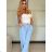 Kurzärmliges Sommer-Freizeitkleid für Damen (S/M/L EINHEITSGRÖSSE) ITALIAN FASHION IMWGB25022 hellblau XS/S/M