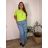 Women's Warm Long Sleeve Dress (L / XL ONE SIZE) ITALIAN FASHION IM421MIA  Light blue