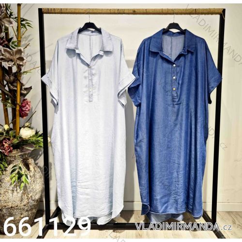Women's Long Sleeve Shirt Dress (S/M ONE SIZE) ITALIAN FASHION IMWD232607