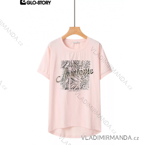 T-shirt short sleeve women's plus size (M-2XL) GLO-STORY GLO25WPO-5528