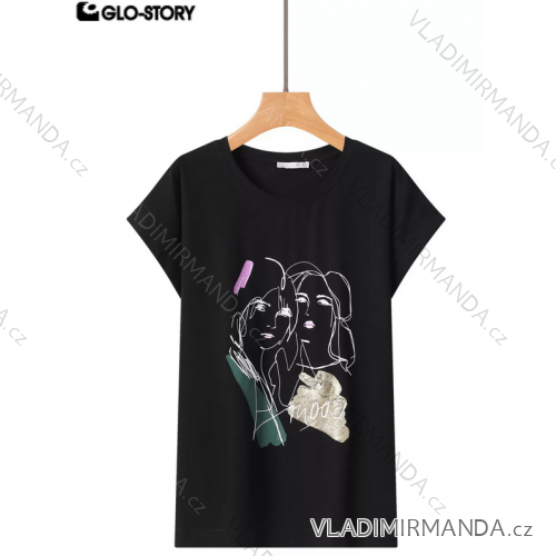 Tričko krátký rukáv dámské nadrozměr (M-2XL) GLO-STORY GLO25WPO-5532
