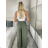 Kalhoty letní dlouhé oversize dámské COLORE (S/M/L ONE SIZE) ITALSKÁ MÓDA IM425271/DU -   světle modrá -   S/M/L