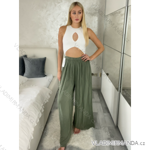 Kalhoty dlouhé letní dámské ALAIA (S/M/L ONE SIZE) ITALSKÁ MÓDA IM425299/DR