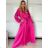 Elegant Long Sleeve Dress Women (S / M.ONE SIZE) ITALIAN FASHION IMM211302