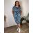 Women's Summer Classic Short Sleeve Dress (L-3XL) ITALIAN FASHION PMB22015 2XL blue
