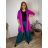 Cardigan letní 3/4 dlouhý rukáv dámský nadrozměr VESUNA (48/50/52 ONE SIZE) ITALSKÁ MÓDA IM425415/DU 48/50/52 tmavě smaragdová