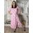 Šaty elegantní letní krátký rukáv dámské (S/M/L ONE SIZE) ITALSKÁ MÓDA IMWGB25512