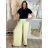 Langarm-Damenhemden mit 3/4 Ärmeln und dünner Tasche (uni sl) ITALIAN Fashion IM318335 -   grünes Khaki -   S / M / L