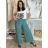Langarm-Damenhemden mit 3/4 Ärmeln und dünner Tasche (uni sl) ITALIAN Fashion IM318335 -   grünes Khaki -   S / M / L