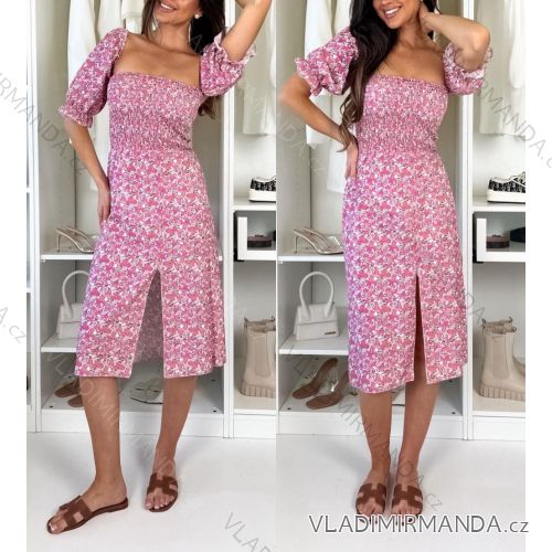 Lässiges Sommerkleid 3/4 Langarm Damen (XS/S/M Einheitsgröße) ITALIAN FASHION IMWG251454