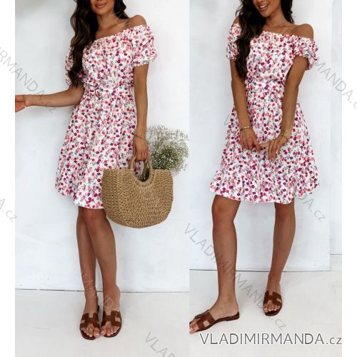 Šaty krátke letné krátky rukáv dámske (XS/S/M ONE SIZE) TALIANSKA MÓDA IMWG251470