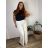 Kalhoty dlouhé letní dámské nadrozměr DANIELLA (48/50/52 ONE SIZE) ITALSKÁ MÓDA IM425258