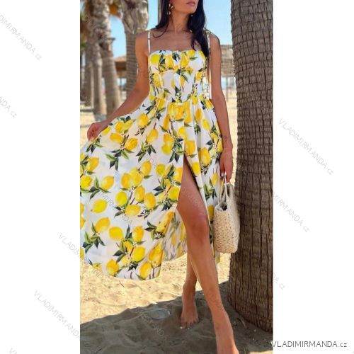 Langes Sommer-Trägerkleid für Damen (XS/S/M ONE SIZE) ITALIAN FASHION IMWHP251899