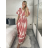 Kurzärmliges Sommer-Freizeitkleid für Damen (S/M/L EINHEITSGRÖSSE) ITALIAN FASHION IMWGB25022 M / L Rose alte Rose