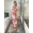 Kurzärmliges Sommer-Freizeitkleid für Damen (S/M/L EINHEITSGRÖSSE) ITALIAN FASHION IMWGB25022 M / L Rose alte Rose