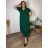 Šaty dlhé elegantný letný krátky rukáv dámske nadrozmer ASTRA (42/44/46 ONE SIZE) TALIANSKA MÓDA IM425422/DUR  čierna