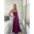 Šaty dlhé elegantné na ramienka dámske (S/M ONE SIZE) TALIANSKA MODA IM323013/DU S/M biela