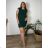 Šaty elegantní společenské dámské (2XL-4XL) ITALSKá MóDA IMM23CAROL-3 smaragdová 2XL
