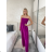 Overal dlhý elegantný žabičkovaný carmen bez rukávov dámsky (S/M/L ONE SIZE) TALIANSKA MÓDA IM425322