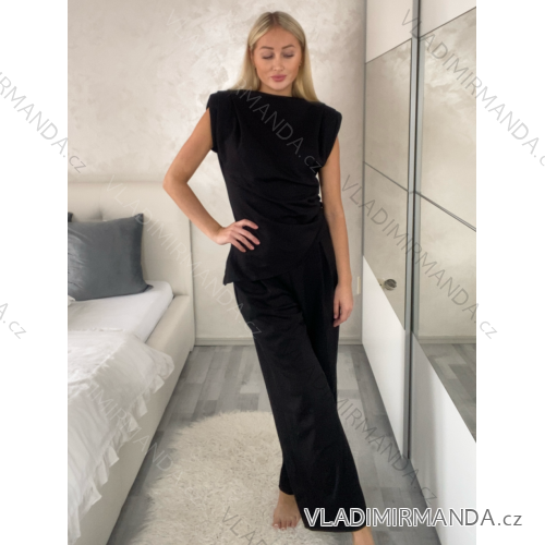Women's Long Chiffon Short Sleeve Dress (S/M ONE SIZE) ITALIAN FASHION IMWGS231048 S / M / L black