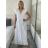 Šaty dlhé voľnočasové letný mušelín krátky rukáv dámske INGE (S/M/L ONE SIZE) TALIANSKA MÓDA IM425304/DUR S/M/L béžová