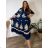 Women's Oversize Long Sleeve Extended Shirt (S/M ONE SIZE) ITALIAN FASHION IMPLI2234690 50/52/54 dark blue